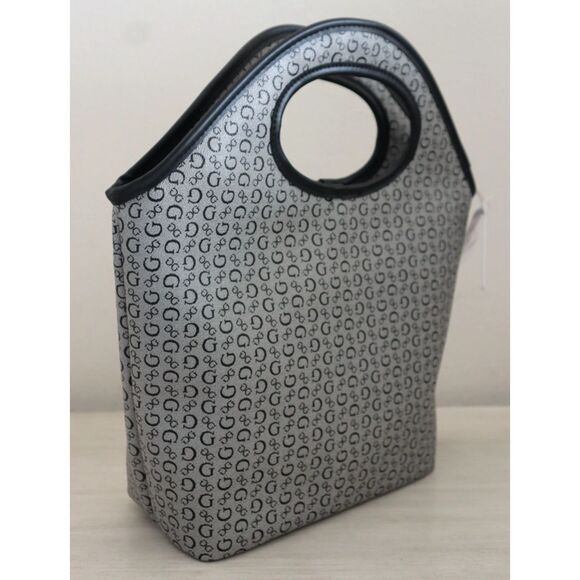 Guess RCS9478081 Black Multi Monogram Suma Travel Insulated Cutout Lunch Tote - Picture 9 of 10